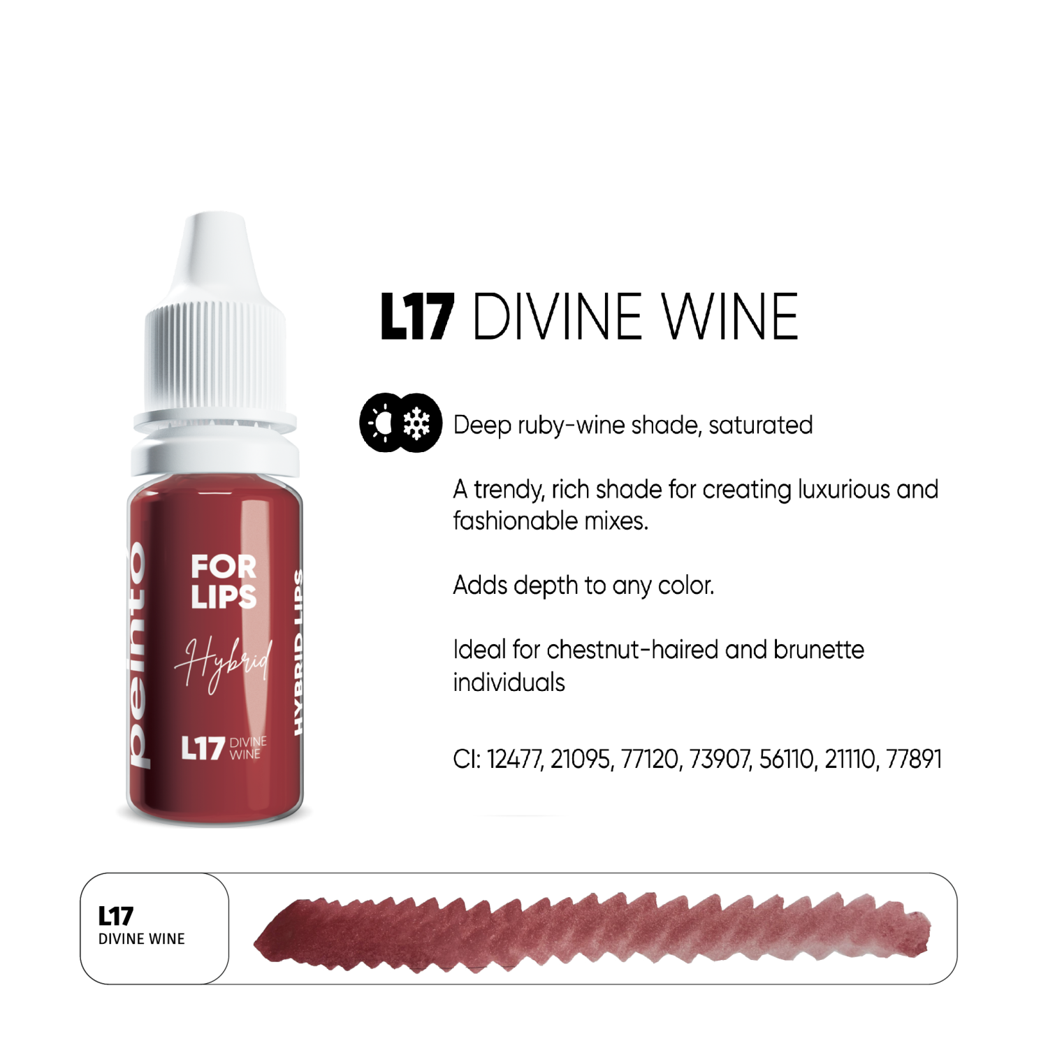 PEINTO ტუჩის პიგმენტი L17 Divine Wine